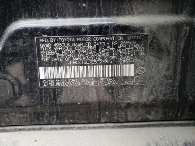Photo 10 from auction – 2014 LEXUS GS 350 with VIN JTHCE1BL1E5027955