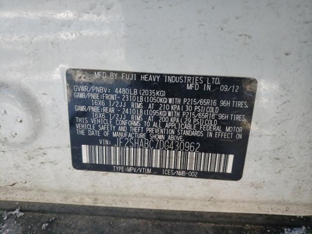 Photo 10 from auction – 2013 SUBARU FORESTER 2 with VIN JF2SHABC7DG430962