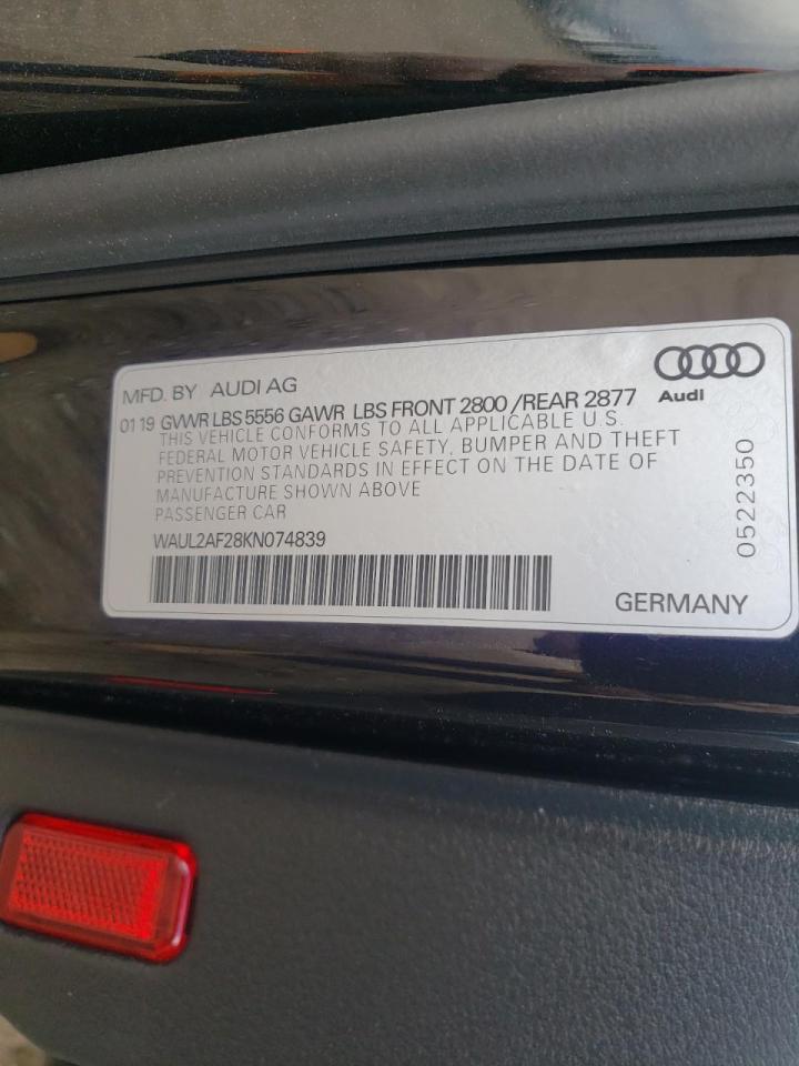 Photo 10 from auction – 2019 AUDI A6 PREMIUM with VIN WAUL2AF28KN074839