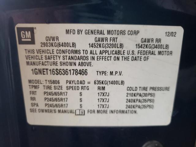 Photo 10 from auction – 2003 CHEVROLET TRAILBLAZE with VIN 1GNET16S636178466