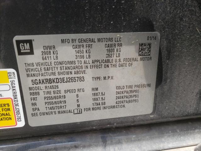 Photo 10 from auction – 2014 BUICK ENCLAVE with VIN 5GAKRBKD3EJ265783