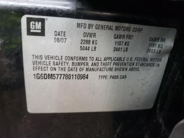 Photo 10 from auction – 2008 CADILLAC CTS with VIN 1G6DM577780110984