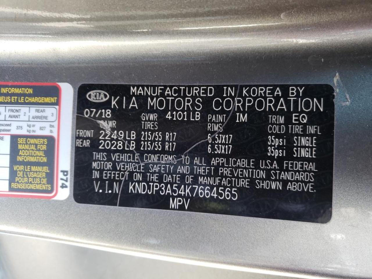 Photo 10 from auction – 2019 KIA SOUL + with VIN KNDJP3A54K7664565