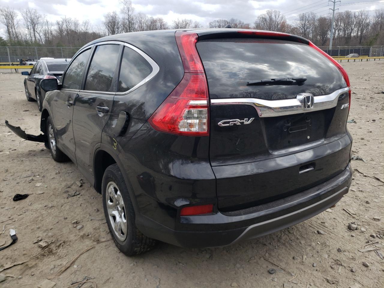Photo 3 from auction – 2016 HONDA CR-V LX with VIN 2HKRM4H3XGH651263