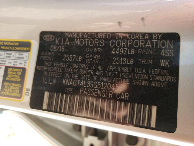 Photo 10 from auction – 2016 KIA OPTIMA LX with VIN KNAGT4L39G5120456