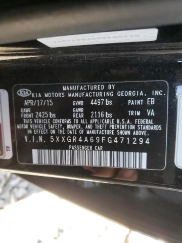 Photo 10 from auction – 2015 KIA OPTIMA SX with VIN 5XXGR4A69FG471294