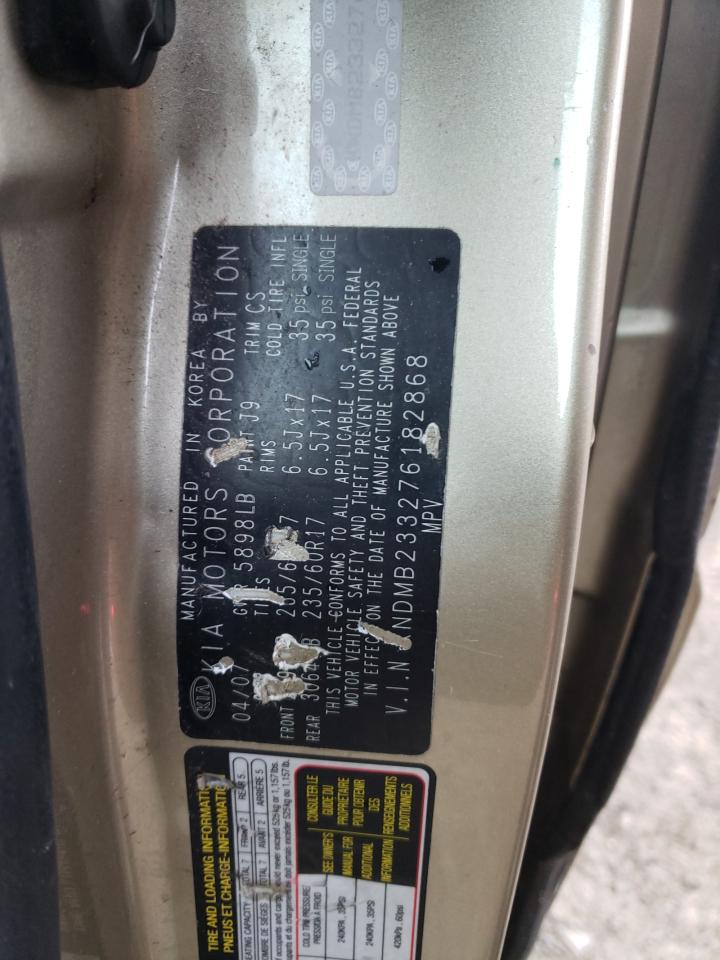Photo 10 from auction – 2007 KIA SEDONA EX with VIN KNDMB233276182868