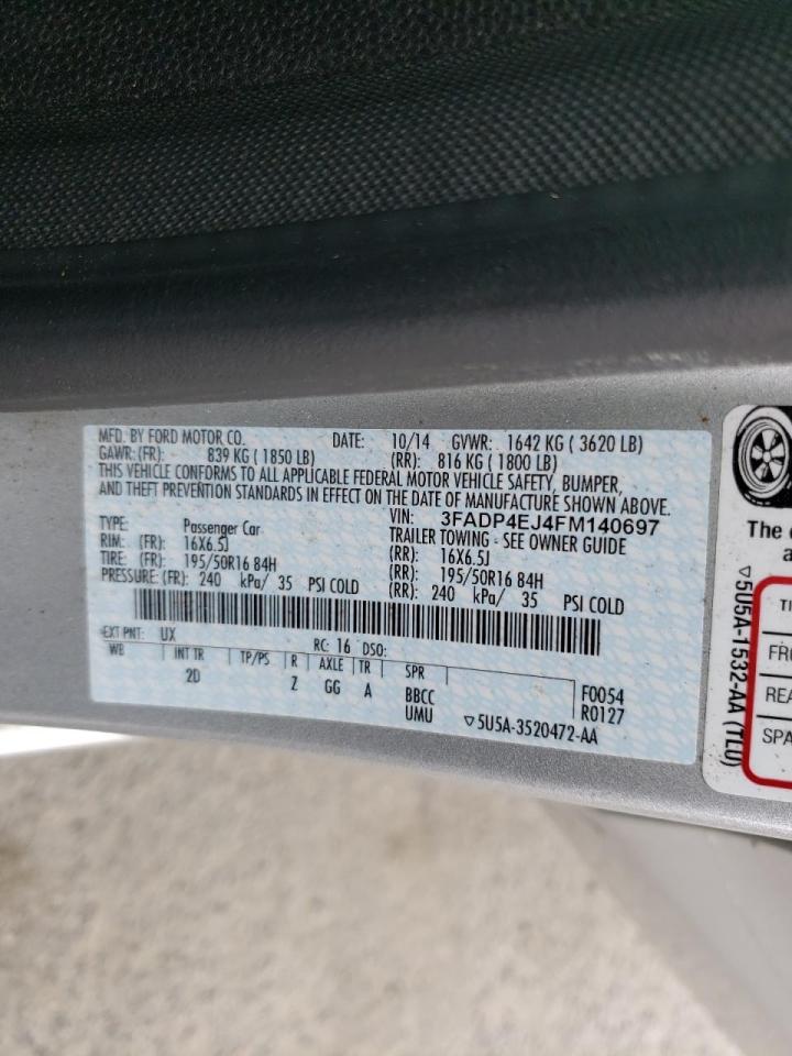 Photo 10 from auction – 2015 FORD FIESTA SE with VIN 3FADP4EJ4FM140697