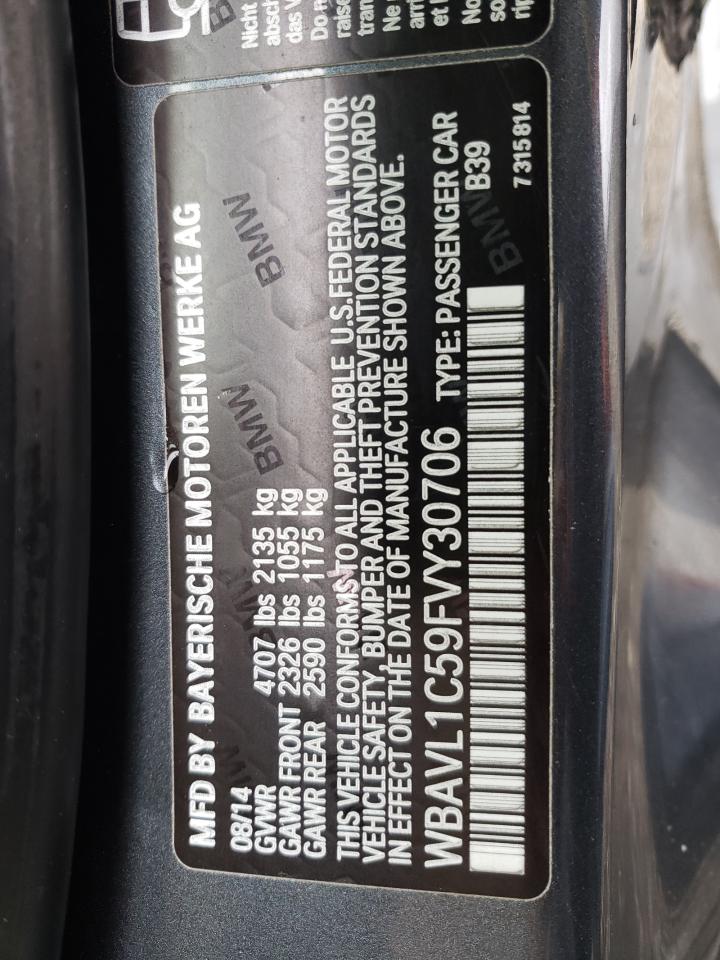 Photo 10 from auction – 2015 BMW X1 XDRIVE2 with VIN WBAVL1C59FVY30706