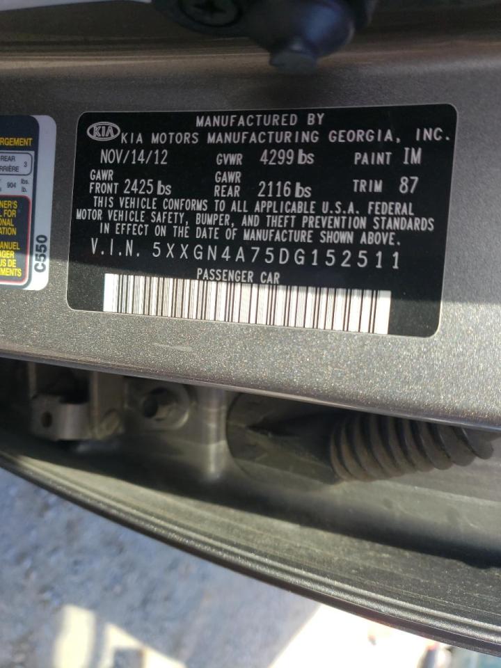 Photo 10 from auction – 2013 KIA OPTIMA EX with VIN 5XXGN4A75DG152511
