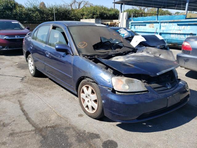 HONDA CIVIC EX 2002 with VIN 2HGES26772H554961 - Photo from auction