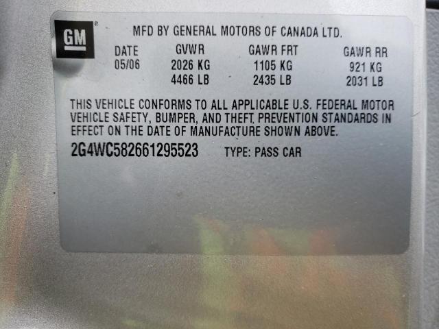 Photo 10 from auction – 2006 BUICK LACROSSE C with VIN 2G4WC582661295523