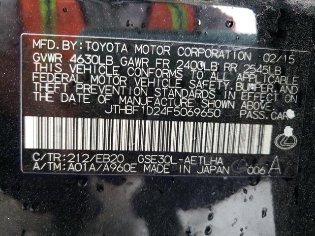 Photo 10 from auction – 2015 LEXUS IS 250 with VIN JTHBF1D24F5069650