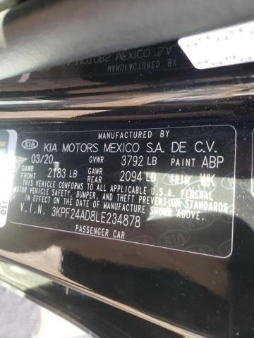 Photo 10 from auction – 2020 KIA FORTE FE with VIN 3KPF24AD8LE234878
