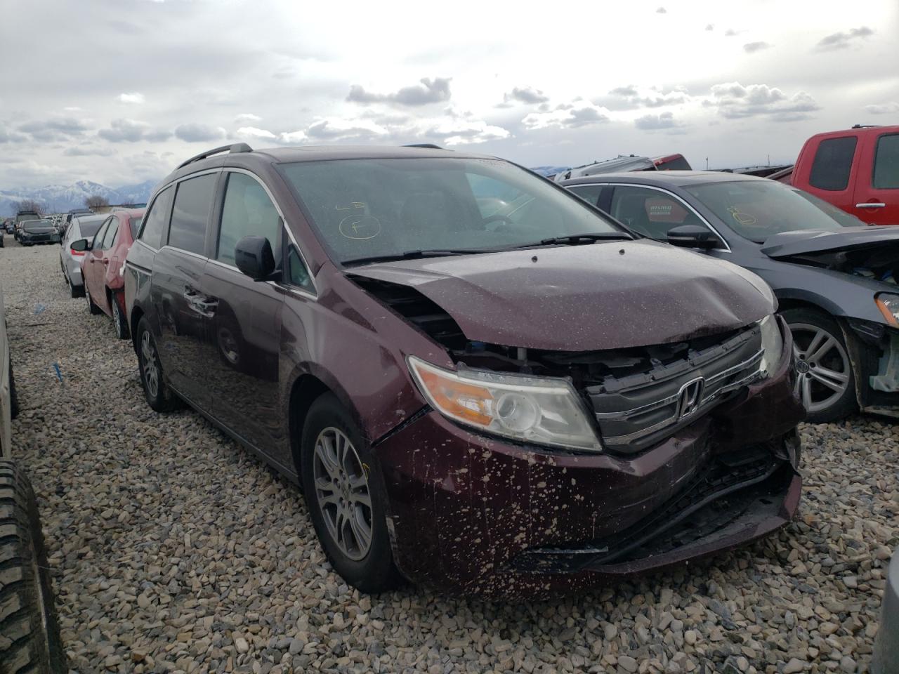 HONDA ODYSSEY EX 2013 with VIN 5FNRL5H69DB013602 - Photo from auction