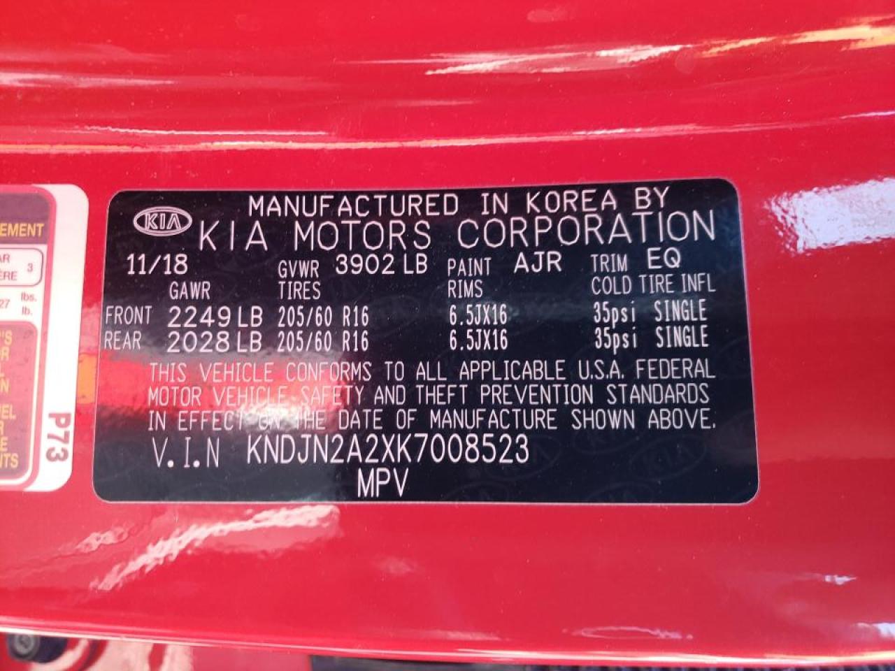 Photo 10 from auction – 2019 KIA SOUL with VIN KNDJN2A2XK7008523