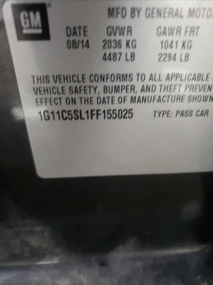 Photo 10 from auction – 2015 CHEVROLET MALIBU with VIN 1G11C5SL1FF155025