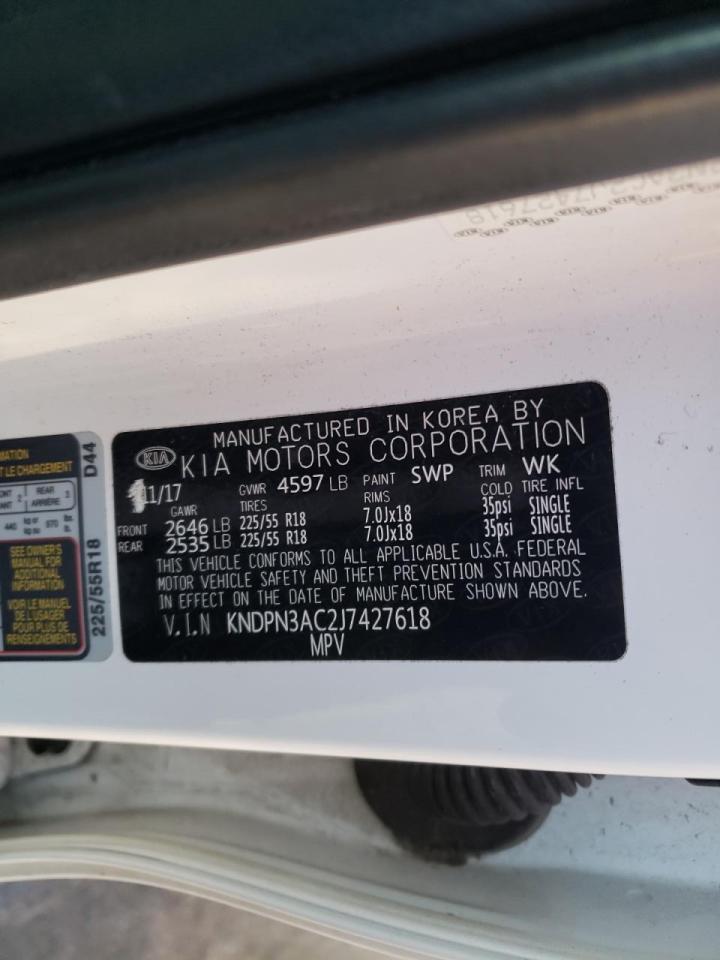 Photo 10 from auction – 2018 KIA SPORTAGE E with VIN KNDPN3AC2J7427618