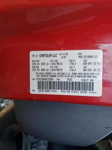 Photo 10 from auction – 2008 DODGE RAM 2500 S with VIN 3D7KS28A98G153954