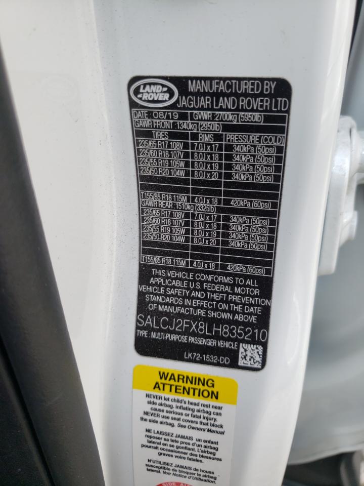 Photo 10 from auction – 2020 LAND ROVER DISCOVERY with VIN SALCJ2FX8LH835210