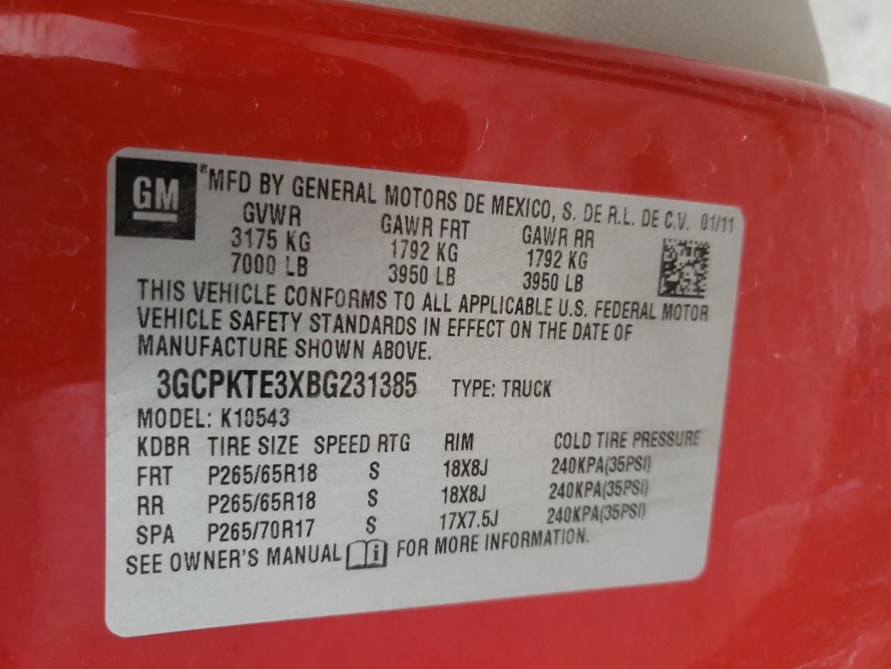 Photo 10 from auction – 2011 CHEVROLET SILVERADO with VIN 3GCPKTE3XBG231385