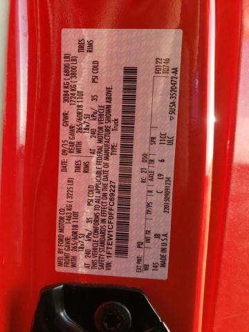 Photo 10 from auction – 2015 FORD F150 SUPER with VIN 1FTEW1CF0FFC69227