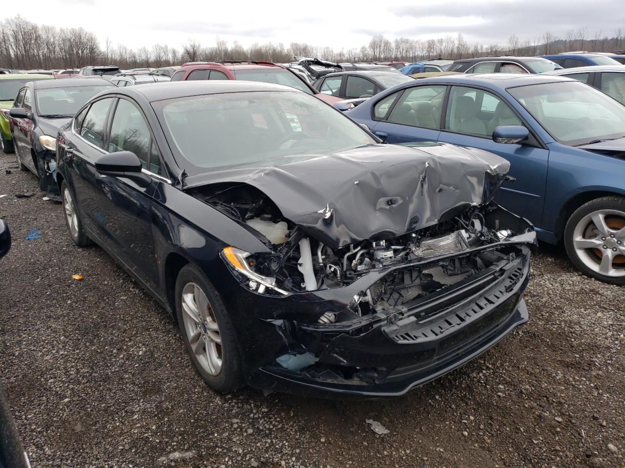 FORD FUSION SE 2018 with VIN 3FA6P0HD3JR256248 - Photo from auction