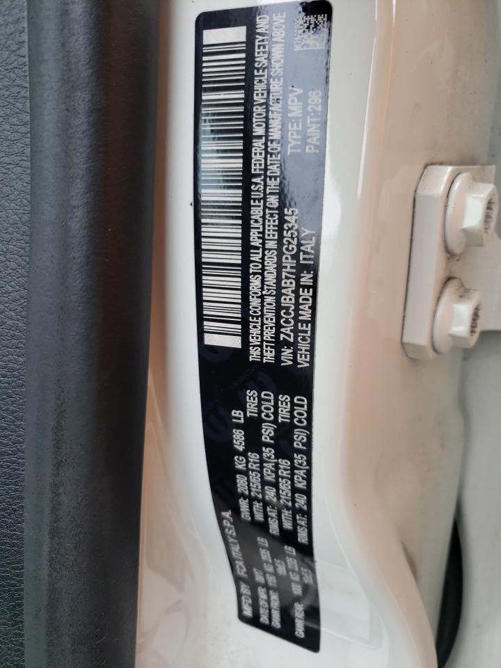 Photo 10 from auction – 2017 JEEP RENEGADE S with VIN ZACCJBAB7HPG25345
