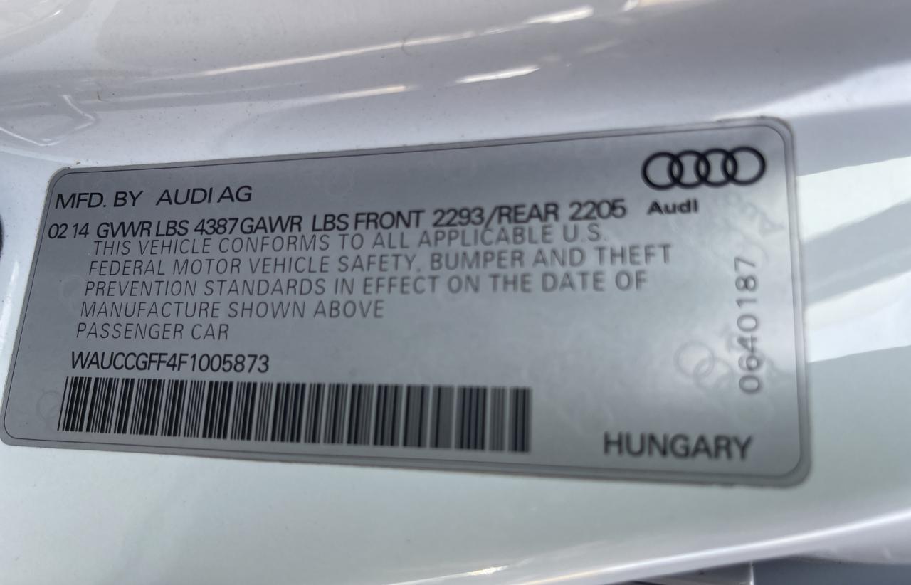 Photo 10 from auction – 2015 AUDI A3 PREMIUM with VIN WAUCCGFF4F1005873