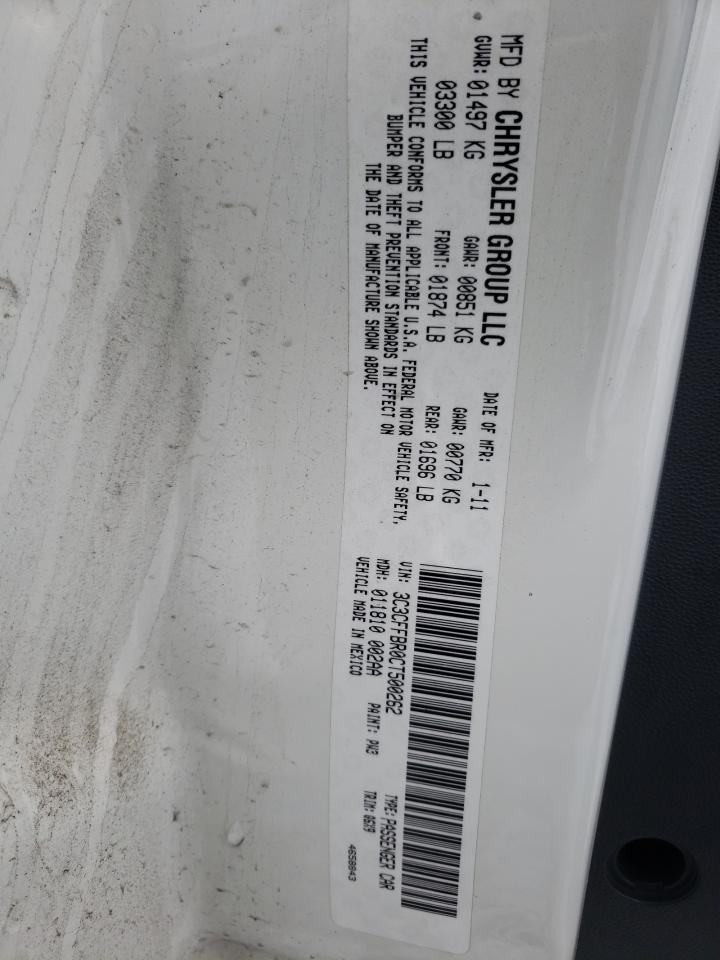 Photo 10 from auction – 2012 FIAT 500 SPORT with VIN 3C3CFFBR0CT500262