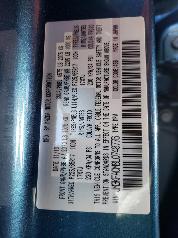 Photo 10 from auction – 2020 MAZDA CX-5 TOURI with VIN JM3KFACM8L0748776