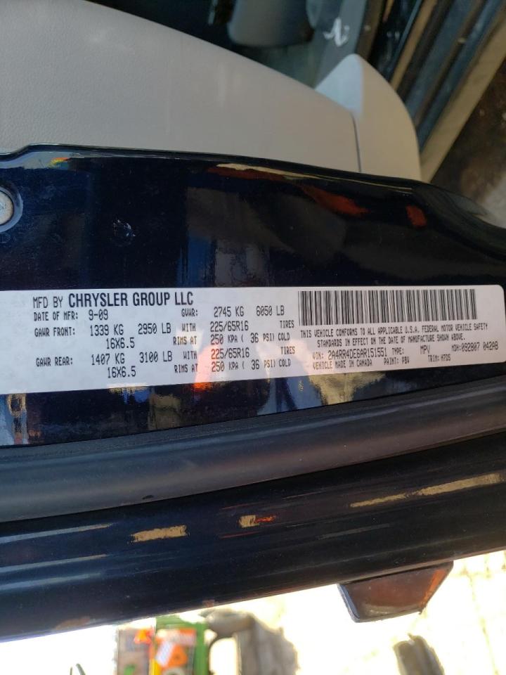 Photo 10 from auction – 2010 CHRYSLER TOWN & COU with VIN 2A4RR4DE6AR151551