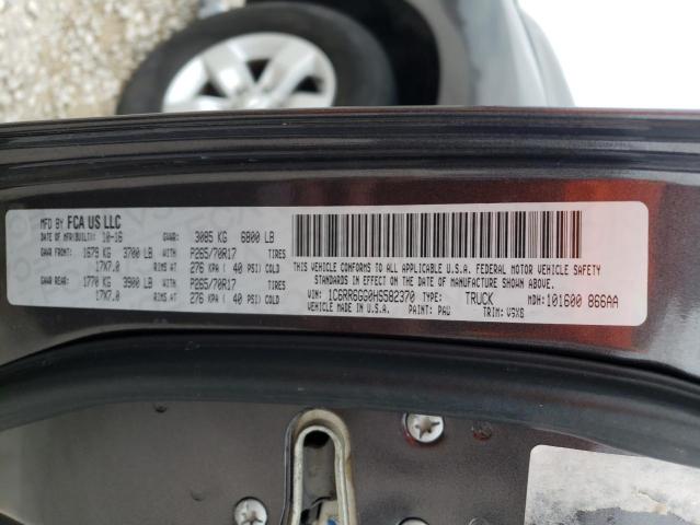 Photo 10 from auction – 2017 RAM 1500 SLT with VIN 1C6RR6GG0HS582370