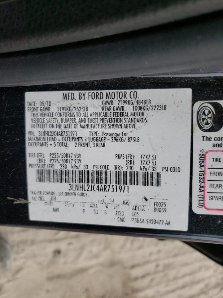 Photo 10 from auction – 2010 LINCOLN MKZ with VIN 3LNHL2JC4AR751971
