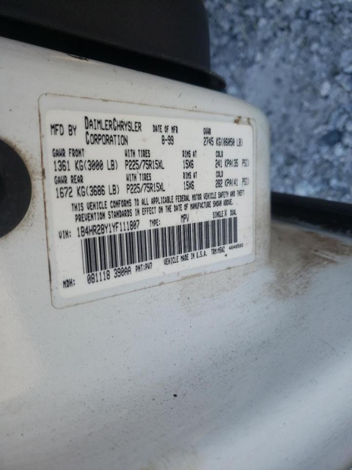 Photo 10 from auction – 2000 DODGE DURANGO with VIN 1B4HR28Y1YF111807