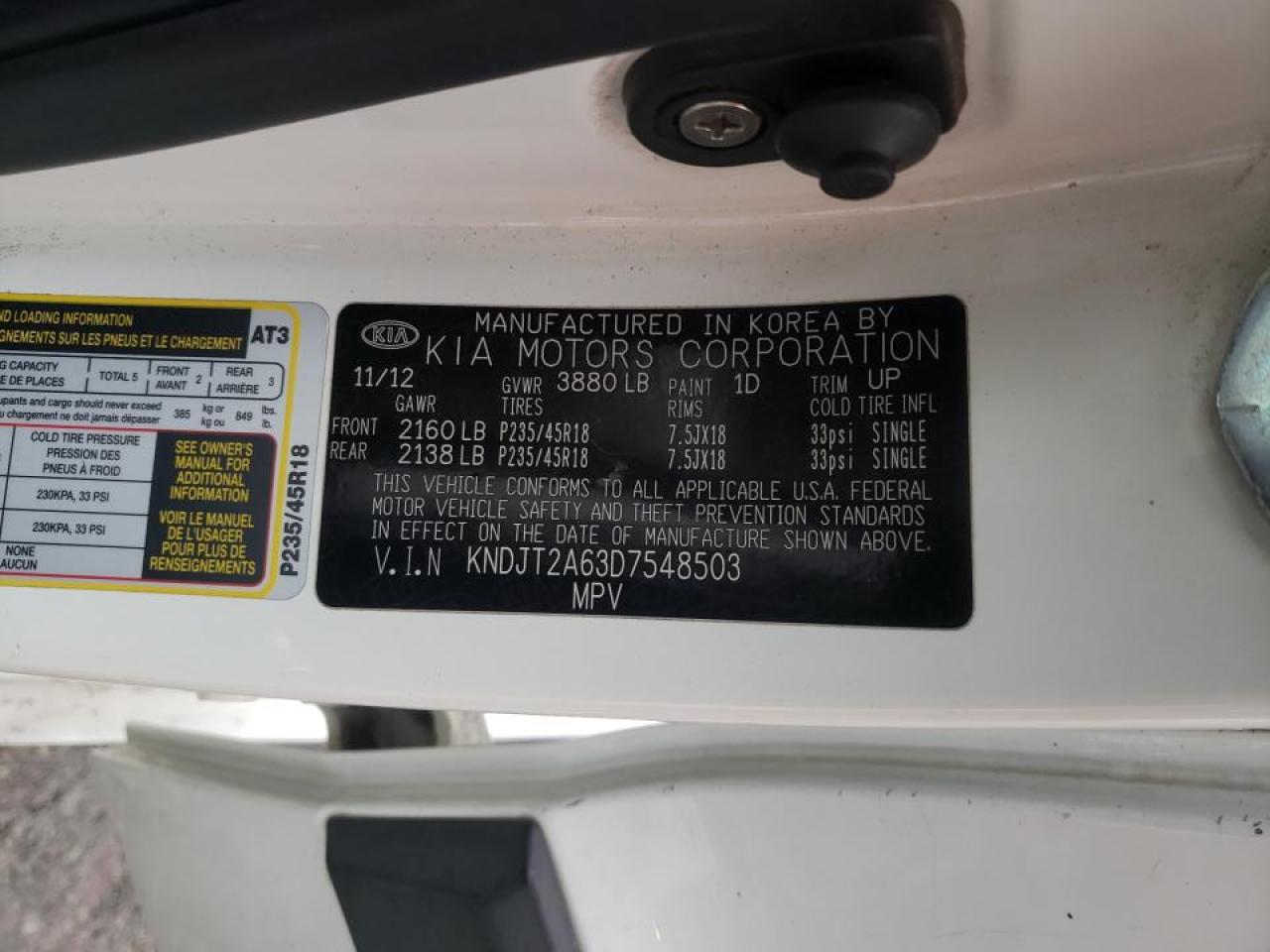 Photo 10 from auction – 2013 KIA SOUL + with VIN KNDJT2A63D7548503
