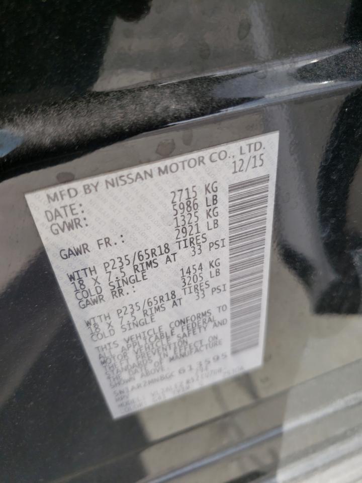 Photo 10 from auction – 2016 NISSAN PATHFINDER with VIN 5N1AR2MN8GC613595