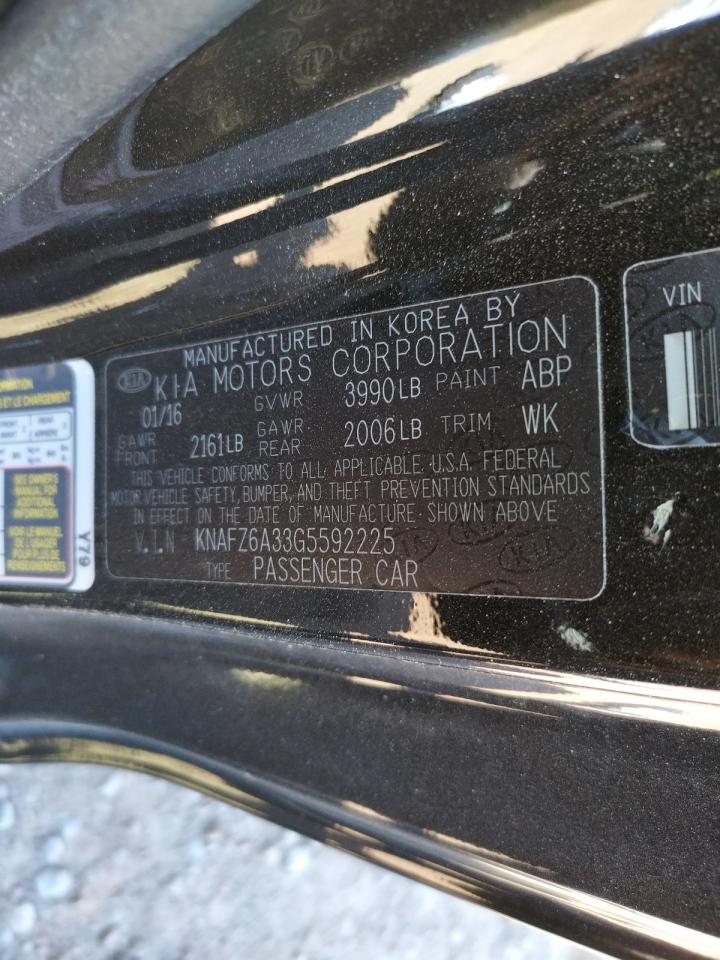 Photo 10 from auction – 2016 KIA FORTE SX with VIN KNAFZ6A33G5592225