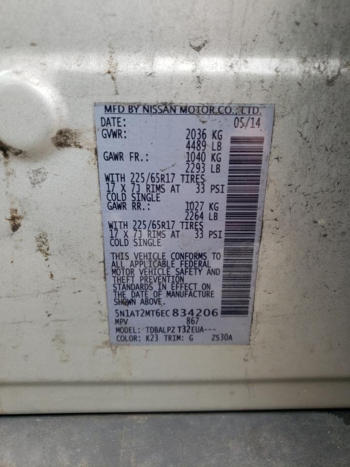 Photo 10 from auction – 2014 NISSAN ROGUE S with VIN 5N1AT2MT6EC834206