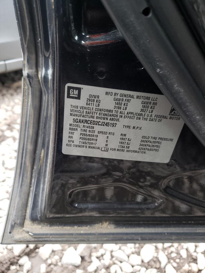 Photo 10 from auction – 2012 BUICK ENCLAVE with VIN 5GAKRCED2CJ245197