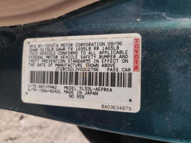 Photo 10 from auction – 1997 TOYOTA TERCEL CE with VIN JT2BC52L3V0202786