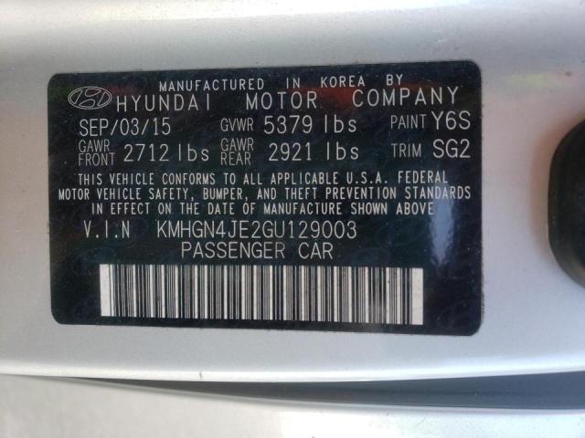 Photo 10 from auction – 2016 HYUNDAI GENESIS 3. with VIN KMHGN4JE2GU129003