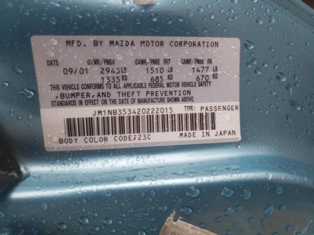 Foto 10 de la subasta – 2002 MAZDA MX-5 MIATA con VIN JM1NB353420222015