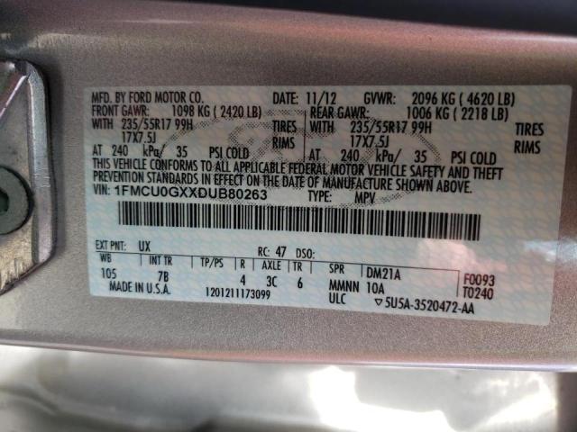 Photo 10 from auction – 2013 FORD ESCAPE SE with VIN 1FMCU0GXXDUB80263