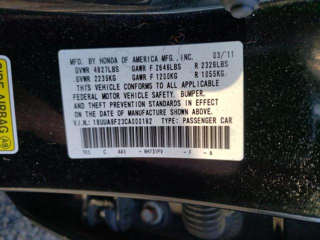 Photo 10 from auction – 2012 ACURA TL with VIN 19UUA9F23CA000182