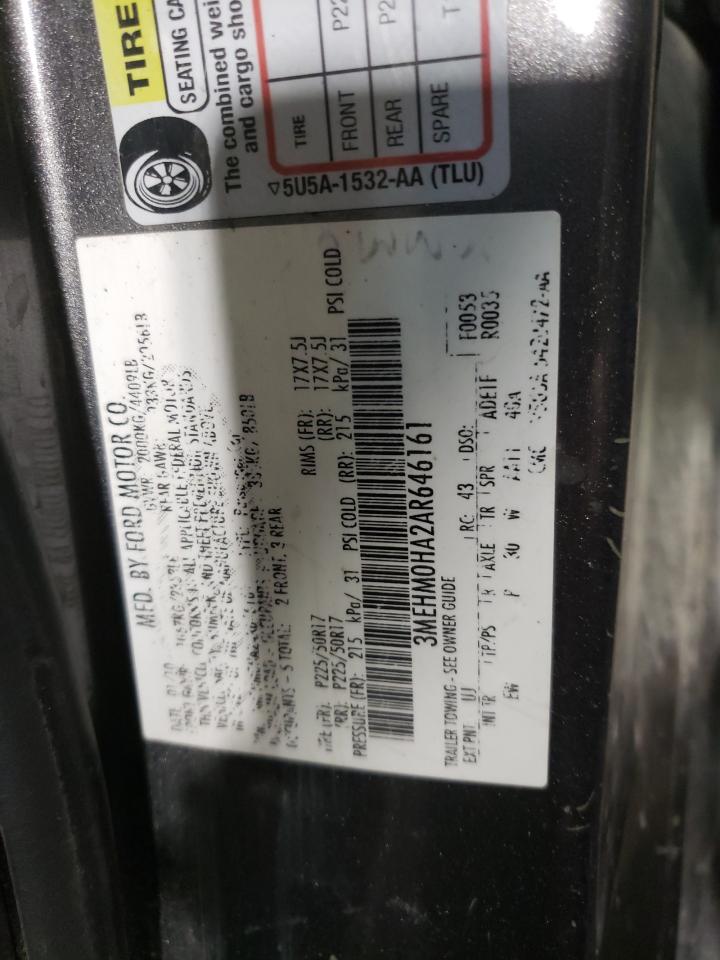Zdjęcie 10 z aukcji – 2010 MERCURY MILAN z VIN 3MEHM0HA2AR646161