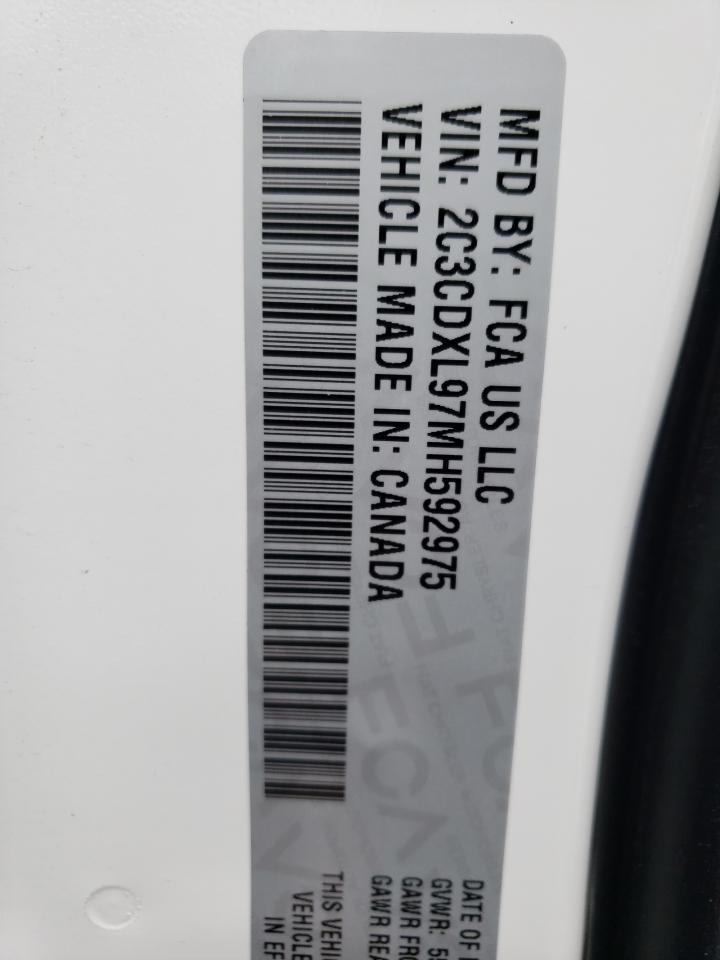 Photo 10 from auction – 2021 DODGE CHARGER SR with VIN 2C3CDXL97MH592975