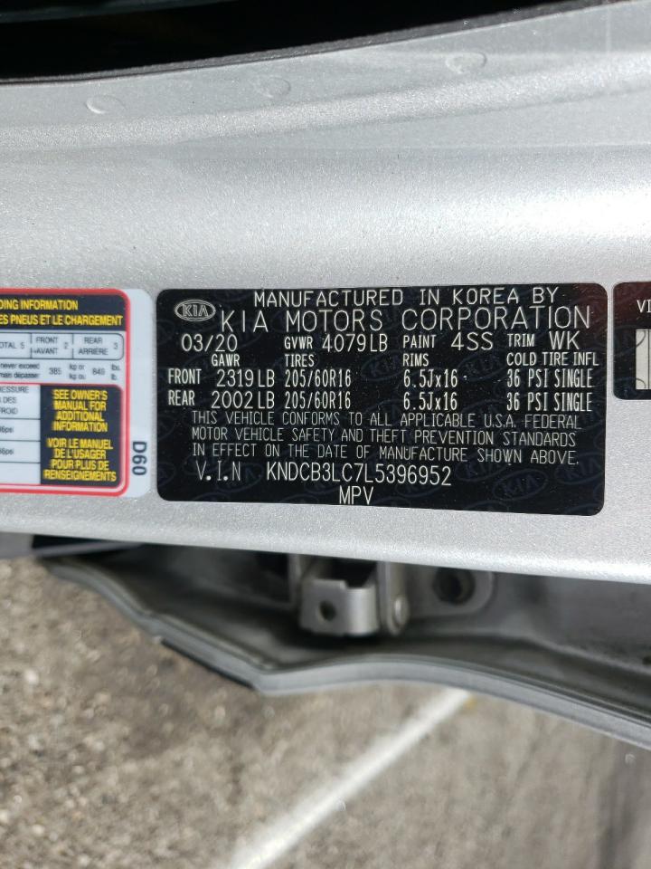 Photo 10 from auction – 2020 KIA NIRO LX with VIN KNDCB3LC7L5396952