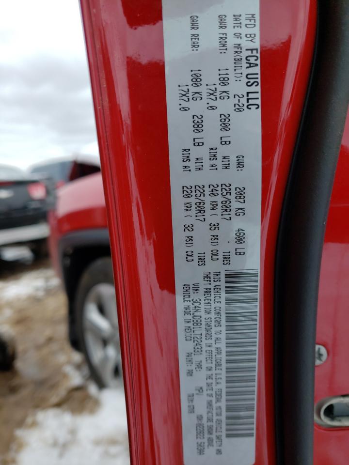 Photo 10 from auction – 2020 JEEP COMPASS LA with VIN 3C4NJDBB1LT224331