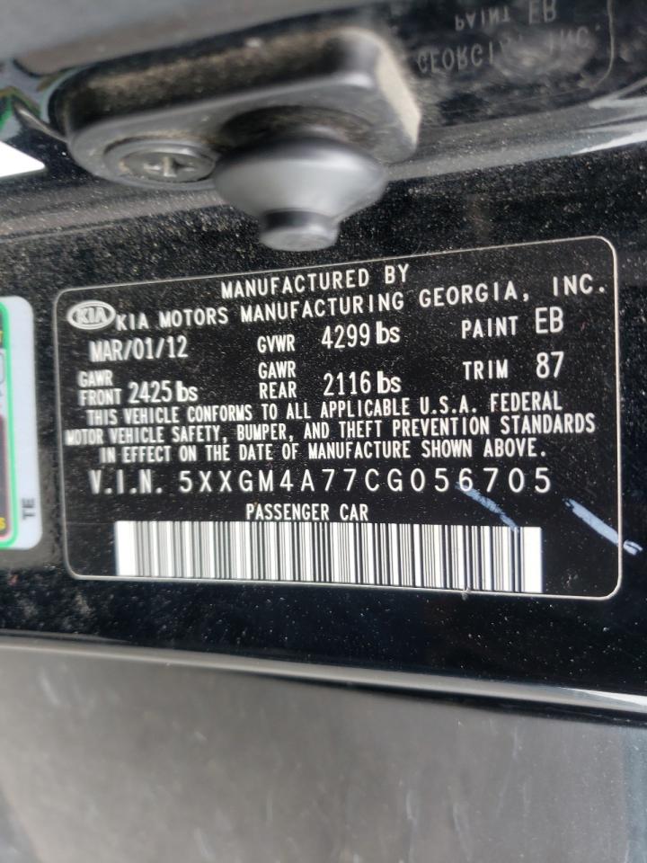 Photo 10 from auction – 2012 KIA OPTIMA LX with VIN 5XXGM4A77CG056705
